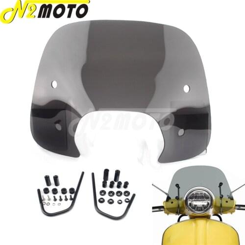For VESPA Sprint 150 All Years Motorcycle Scooter Smoke Front Windshield Windscreen Wind Deflector Protector Cover Accessories