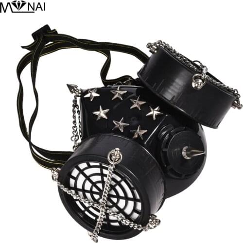 Cosplay Costumes Steampunk Star Rivets Mask Costume Fancy Dress Cyber Gas Masks Halloween Party Accessory Gothic