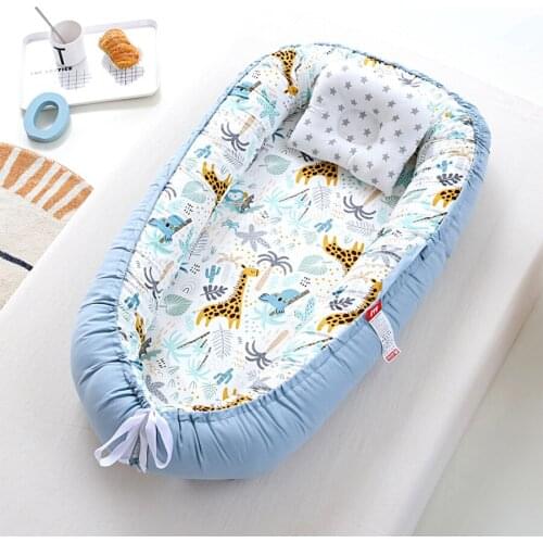 85*50cm Baby Nest Bed Portable Crib Travel Bed Infant Cradle Baby Play Mat Nest Bassinet Bumper Soft Crib Newborn Bassinet Pad