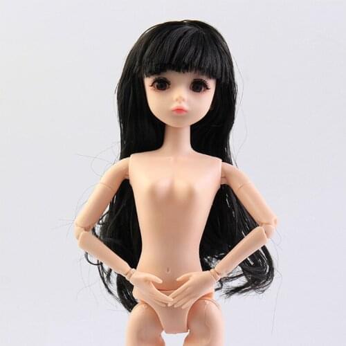 30cm Doll With 20 Moveable Joints Naked Body 3D Eyes Eyelash Female Figure Body Princess Doll Gifts For Girls Cake Baking Doll