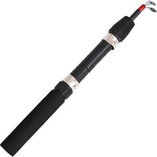 2018 Hot 1pcs Short Retractable Winter Carbon Ice Fishing Rods Fishing Reels To Choose 60CM Spinning Casting Hard Rod