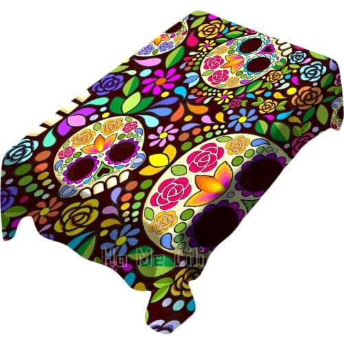 Mexican Patterns And Designs Skeleton Tablecloth Indoor And Outdoor Art Decoration