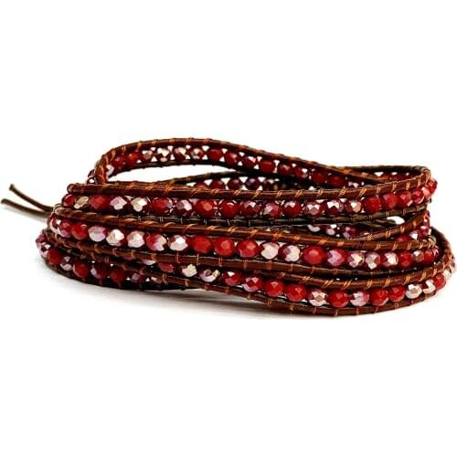Boho Multilayer Wrap Natural Crystal Miyuki Bracelet Delica Seed Beads Handmade Bracelet For Women Long Chain Friendship Jewery