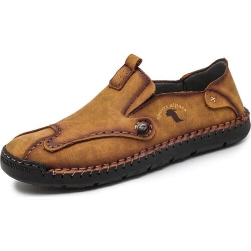 2021 New Men Shoes Fashion Leather Casual Shoes Luxury Brand Slip On Driving Shoes Classic Soft Moccasins Loafers Big Size