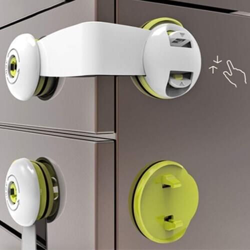 New-Latches Child Proof Drawer Locks No Drill Adhesive Toddler Security Baby Safety Locks for Closet, Cupboard, Fridge, Refriger