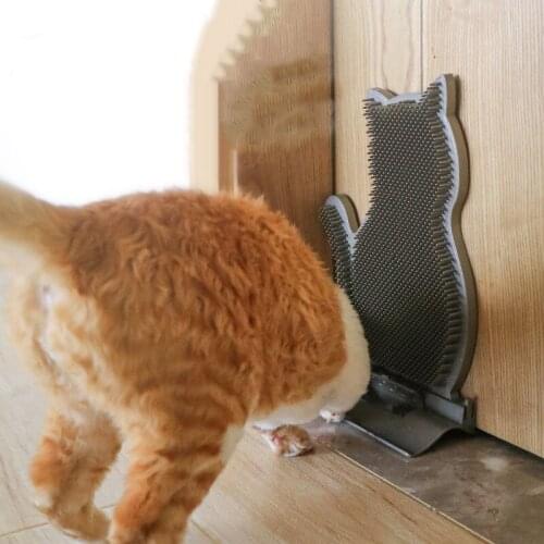 Removable Cat Massage Brush Rubbing Device Cat Catnip Toys Scratching Post Bathing Grooming Wall Brushes Comb Pet Accessories