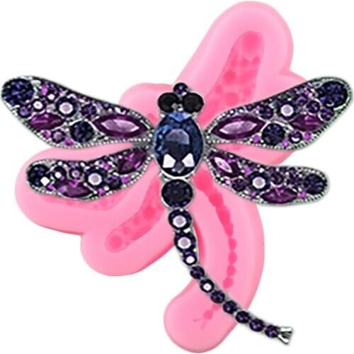 Dragonfly Silicone Molds Cupcake Topper Fondant Cake Decorating Tools Cookie Candy Chocolate Gumpaste Jewelry Resin Clay Moulds