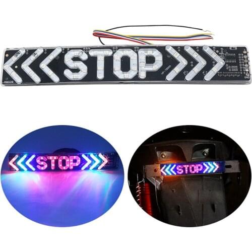 Motorcycle LED Taillight Colorful Stop Indicator Lamp Brake Flashing Turn Signal Driving Taillight DC 12V