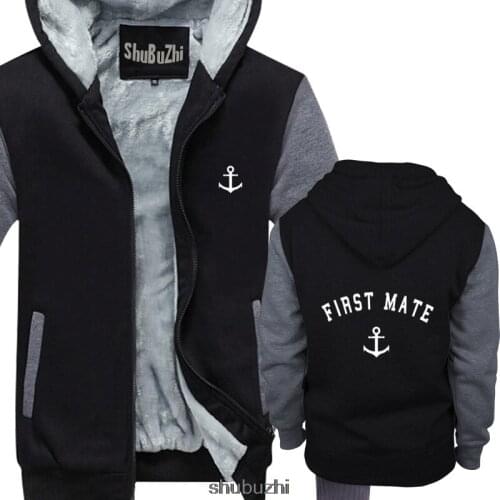 First Mate thick hoody Sailor warm coat,Anchor hoodie,Sailing Boating Gift,Captain Style Men jacket warm coat sbz3255