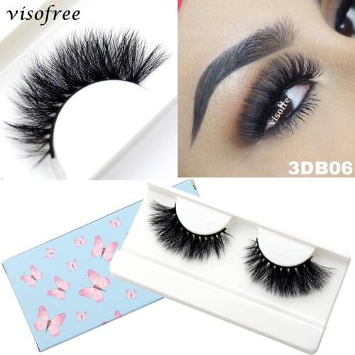 Visofree 3D Mink Eyelashes Fluffy Dramatic Eyelashes Makeup Wispy Mink Lashes Natural Long False Eyelashes Thick Fake Lashes