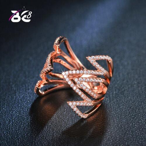 Be 8 Hot Sale European Temperament Exaggerated Alternative Lightning AAA CZ Rings for Women Fashion Jewelry R132