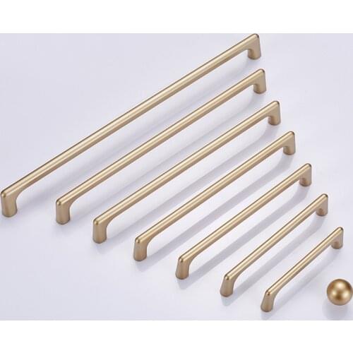 Solid Zinc Alloy Gold Cabinet Handles for Furniture Drawer Knobs Cabinet Pulls Decorative Home Decor Hardware