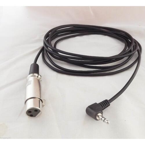 1pc XLR 3F Female Jack To 3.5mm 1/8" TRS Stereo Right Angle Microphone Cable 3M