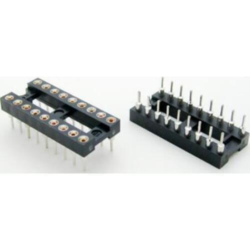 10PCS 18 Pin Round DIP IC Socket Adapter 18Pin Pitch 2.54mm Connector