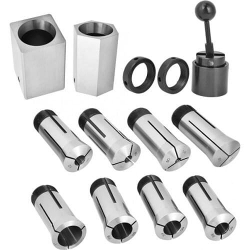 5C Square/Hex Chuck Block 1/8in 1/4in 3/4in 1/2in 5/8in 3/4in 7/8in 1in Collet Block for Milling Lathe Quick Setup quick change