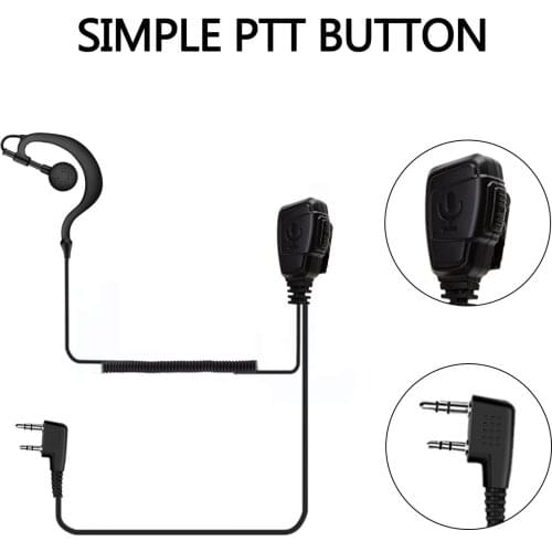 ABBREE 2 Pin PTTK Typ MIC Headset Earpiece For Wouxun TYT Baofeng UV-5R BF-888S UV-S9 PLUS AR-F8 Radio Accessories