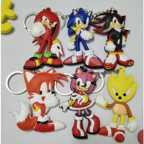 COSANER Hedgehog Style Anime Key Chain PVC Cartoon Keyring Keychain Keyholder Birthday Gifts Unisex