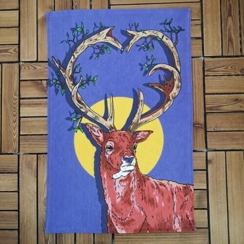 100% cotton towel tea towel printed holiday towel, 70*40cm tea towel