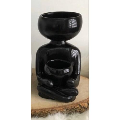 YOGA FLOWERPOT 15 CM BLACK