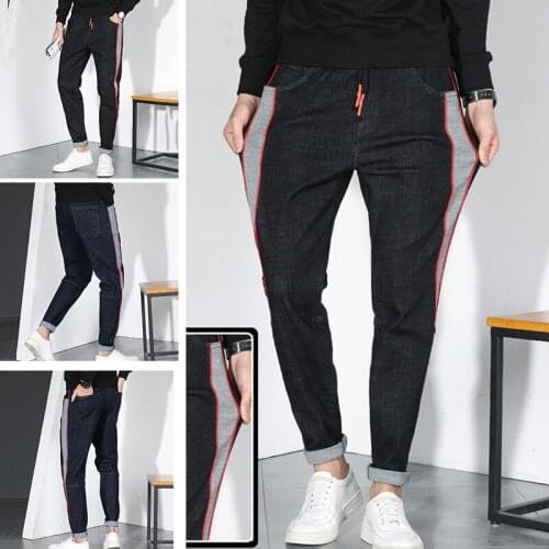 Mens Large Size Mens New Loose Straight Jeans Mens Brand Jeans 6XL/7XL Spring/Summer Mens Jeans Drawstring Pants