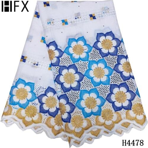 HFX Lace Fabric 2021 Swiss Voile African Lace Fabric Embroidered Lace 100% Cotton Swiss Voile In Switzerland For Dubai Lace