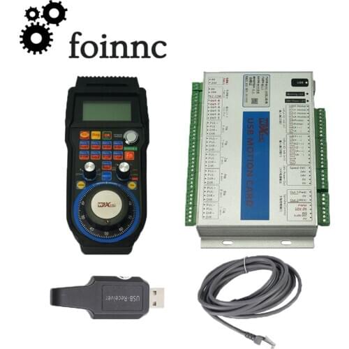 CNC Mach3 Controller 3/4 Axis Kit XHC 3/4-Axis Mach3 Ethernet Motion Controller+4-axis wireless Mach3 MPG handwheel WHB04B-4