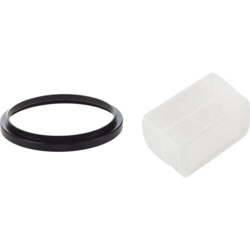 Camera Replacement Metal 49mm-52mm Step Up Filter Ring Adapter & Flash Diffuser Dome for Canon 540EX, 550EX, 540