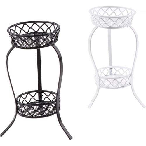 1PC 1:12 Dollhouse Mini Furniture Iron Flower Stand Shelf Doll House Decor Toys