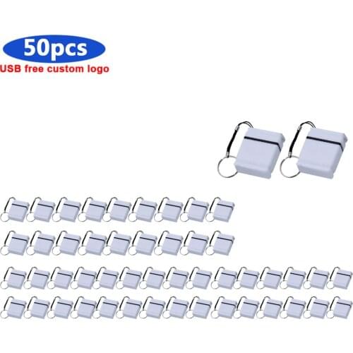 50pcs/lot Mini USB flash Drive 128GB 64GB 32GB Metal Pen Drive Pendrive 16GB 8GB USB Flash Memory Cle USB Stick For wedding