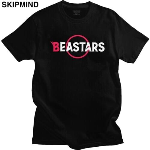 Fashion Men T Shirts Beastars Short Sleeved 100% Cotton T-shirt O-neck Summer Furry Manga Anime Tshirt Wolf Animals Tee Top Gift