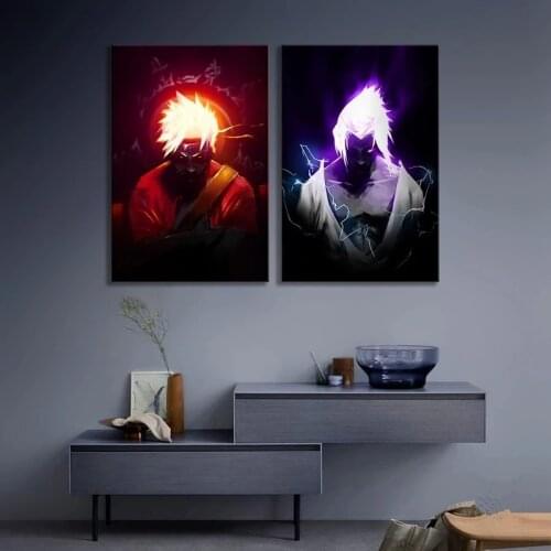 Cuadros Anime Poster Bandai Naruto Sasuke Canvas Painting Mural Modern Living Room Bedroom Home Wall Picture Decoration