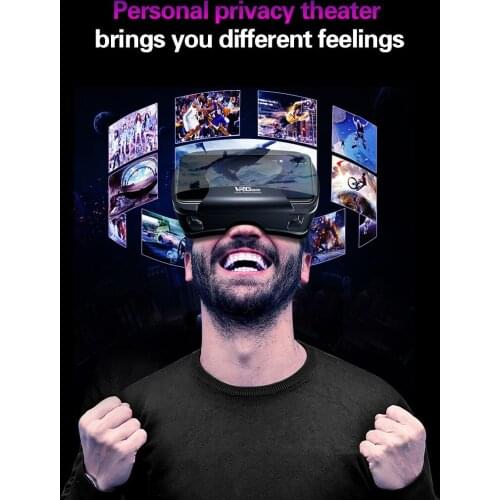 For 5-7 Inch Smart Phone VR Immersive Virtual Reality Helmet Mirror Blu-ray ETVR 3D Movies Games Glasses With Controller