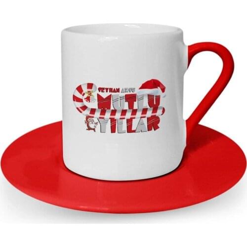 Personalized Happy Birthday Red Turkish coffee Cup-5