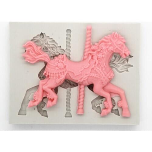 Food grade Silicone cake mold horse shape Fondant cake decorations mould cake tools