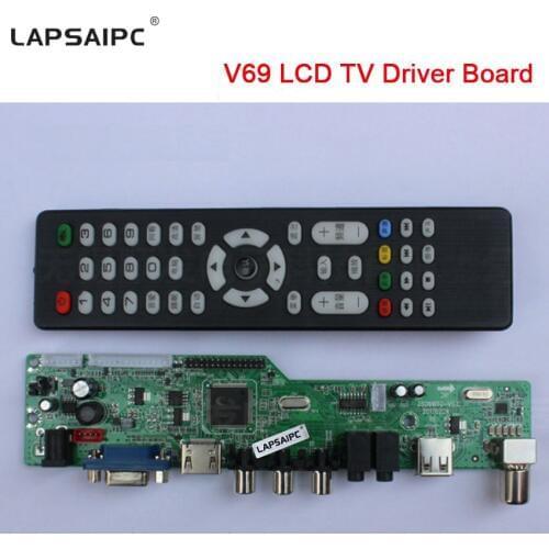 Lapsaipc V69 Driver Board M6V 5.1 High-Definition Digital LCD TV Board Support 1080P DTMB Ground Wave 15-32 inch LVDS screen