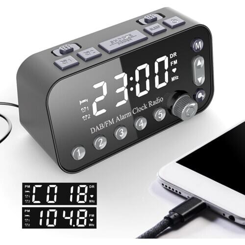 Portable LED Alarm Clock Dual USB Ports with Snooze Sleep Timer LCD Display For Home Decors