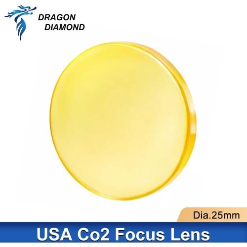 USA ZnSe Co2 Laser Lens Laser Engraver Dia.25mm FL.38.1 50.8 63.5 76.2 101.6 127 mm For CO2 Laser Machine Mixture laser