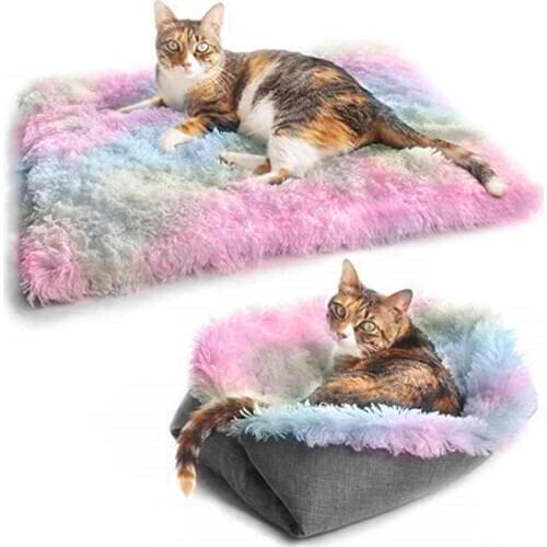Super Soft Cute Pet Dog Cat House Foldable Kennel Winter Warm Nest Soft Comfortable Teddy Cave Sleeping Mat cat‘s house