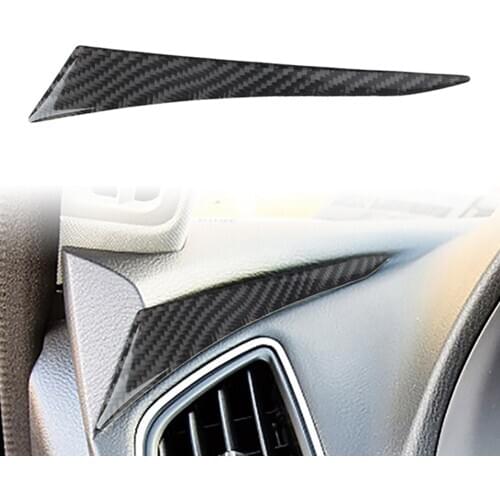 Carbon Fiber Car Interior Left Dashboard Sticker Cover For Infiniti Q50 Q60 2014 2015 2016 2017 2018 2019