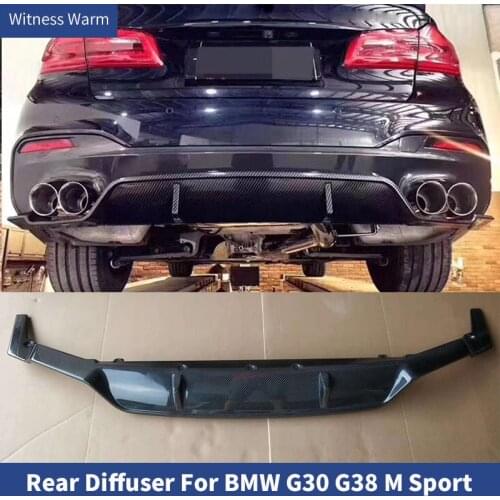 High quality Carbon fiber FRP Rear bumper diffuser For BMW G30 G38 5 series 530i 540i M-TECH Car body kit 2018