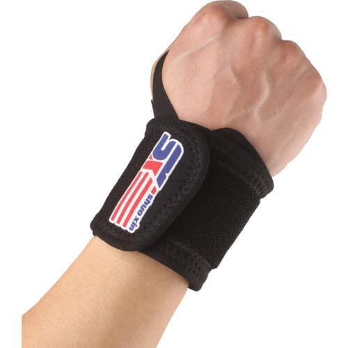 1PCS Free Shipping Sports Elastic Stretchy Wrist Joint Brace Support Wrap Band Thumb Loop - Black