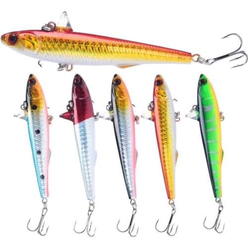 1pcs Winter Ice Fishing Lifelike Vib Sequin Hard Bait 9cm14g Artificial3D Eyes Wobbler Crank Lure Rotation Jig Pesca Fish Bait