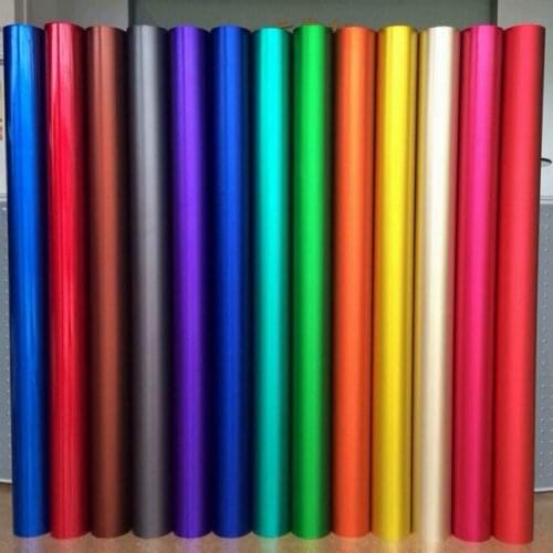 14 Colors Red Blue Gold Green Purple Matte Satin Chrome Vinyl Wrap Film Sticker Decal Bubble Free Car Wrapping Film