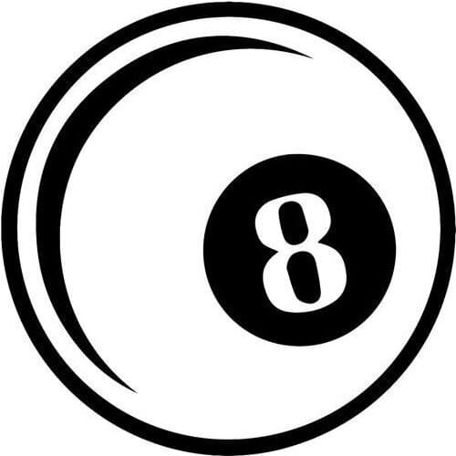 15*15cm Billiard Car Stickers Game jdm Truck Window Decal Sticker Accessories Motorcycle Helmet Car Styling