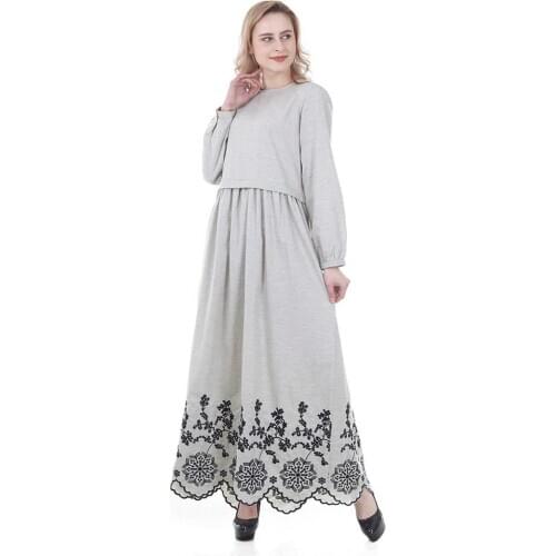 2019 Dubai Abaya Muslim Party Dresses Women Kaftan Turkish Islamic Clothing Arab Summer Women Costume Casual Wear SL1113