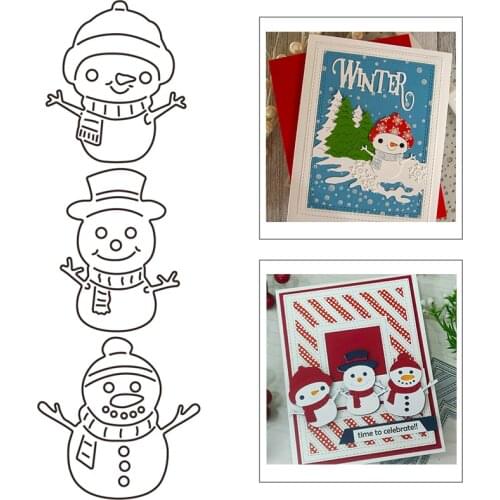 2021 New Christmas Lovely Snowman Metal Cutting Dies For DIY Craft Making Greeting Card Album Scrapbooking No Clear Stamps Sets