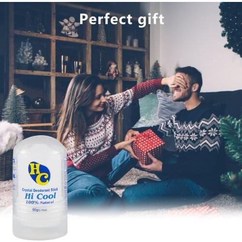 60G Portable Size Non-Toxic Natural Food-Grade Crystal Deodorant Alum Stick Body Underarm Odor Remover Antiperspirant