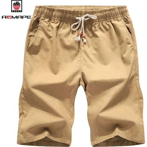 AEMAPE Brand Mens Sportswear Casual Boardshorts Cotton Casual Male Shorts Men Summer Slim Fit Man Breathable Mens Short