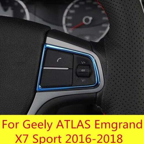 Steering wheel Sequin decoration Patch Bright strip Interior Modification accessories For Geely ATLAS Emgrand X7 Sport 2016-2018