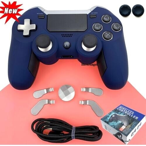 Dropshipping Wireless Controller for PS4 Elite, Bluetooth Gamepad Press Panel Dual Vibration 3.5mm o 4 Switchable Keys Joystick